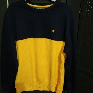 Izod Navy and Yellow Sweatshirt